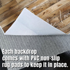 Aperturee - Aperturee Retro Brown Natural Wood Grain Fabric Floor Backdrop