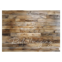 Aperturee - Aperturee Retro Brown Natural Wood Grain Rubber Floor Mat
