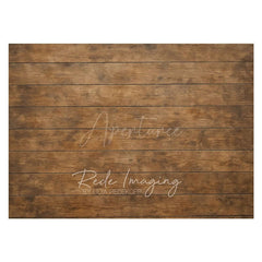 Aperturee - Aperturee Retro Brown Wooden Pattern Photo Rubber Floor Mat
