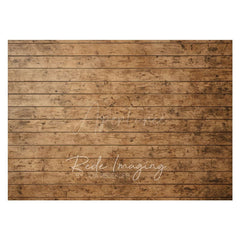 Aperturee - Aperturee Retro Gradient Brown Wood Board Rubber Floor Mat