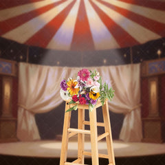 Aperturee - Aperturee Retro Luxury Circus Tent Cake Smash Photo Backdrop