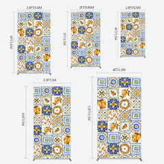 Aperturee - Aperturee Retro Mediterranean Lemon Bridal Shower Rectangle Backdrop