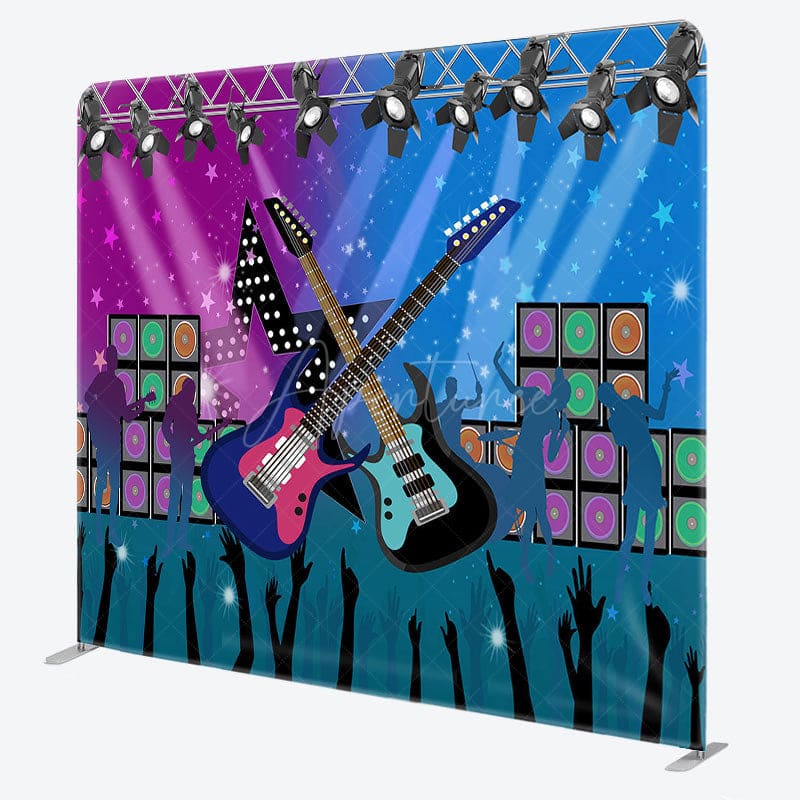 Aperturee - Aperturee Retro Music Rock Dance Stage Square Tension Backdrop