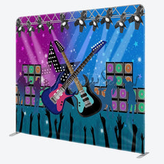 Aperturee - Aperturee Retro Music Rock Dance Stage Square Tension Backdrop