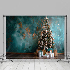 Aperturee - Aperturee Retro Old Style Wall Christmas Tree Holiday Backdrop