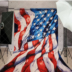 Aperturee - Aperturee Retro Painted Usa Flag Independence Day Sweep Backdrop