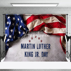 Aperturee - Aperturee Retro Usa Flag White Wall Happy Mlk Day Backdrop
