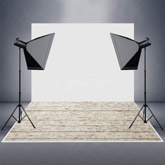Aperturee - Aperturee Retro Wood Grain Mottled Rubber Floor Mat For Photo
