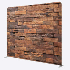 Aperturee Aperturee Retro Wooden Brick Wall Photo Pillow Case Backdrop