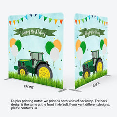 Aperturee - Aperturee Roller Balloon Flag Birthday Square Tension Backdrop