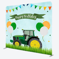 Aperturee - Aperturee Roller Balloon Flag Birthday Square Tension Backdrop