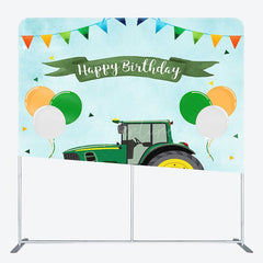 Aperturee - Aperturee Roller Balloon Flag Birthday Square Tension Backdrop