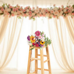 Aperturee - Aperturee Romantic Angelic Floral Windows Wedding Backdrop