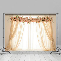 Aperturee - Aperturee Romantic Angelic Floral Windows Wedding Backdrop