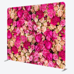Aperturee - Aperturee Romantic Blooming Roses Wedding Pillow Case Backdrop