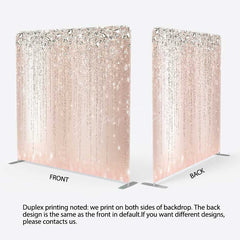 Aperturee Aperturee Rose Gold Glitter Diamonds Tension Fabric Backdrop