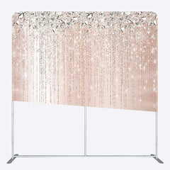 Aperturee Aperturee Rose Gold Glitter Diamonds Tension Fabric Backdrop