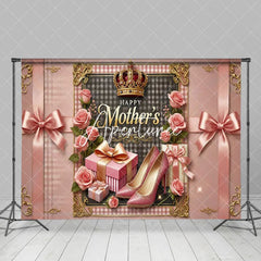 Aperturee - Aperturee Royal Pink Gift Bow Highheels Mothers Day Backdrop