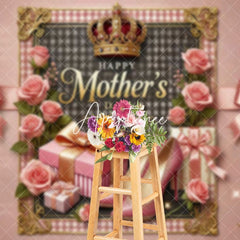 Aperturee - Aperturee Royal Pink Gift Bow Highheels Mothers Day Backdrop
