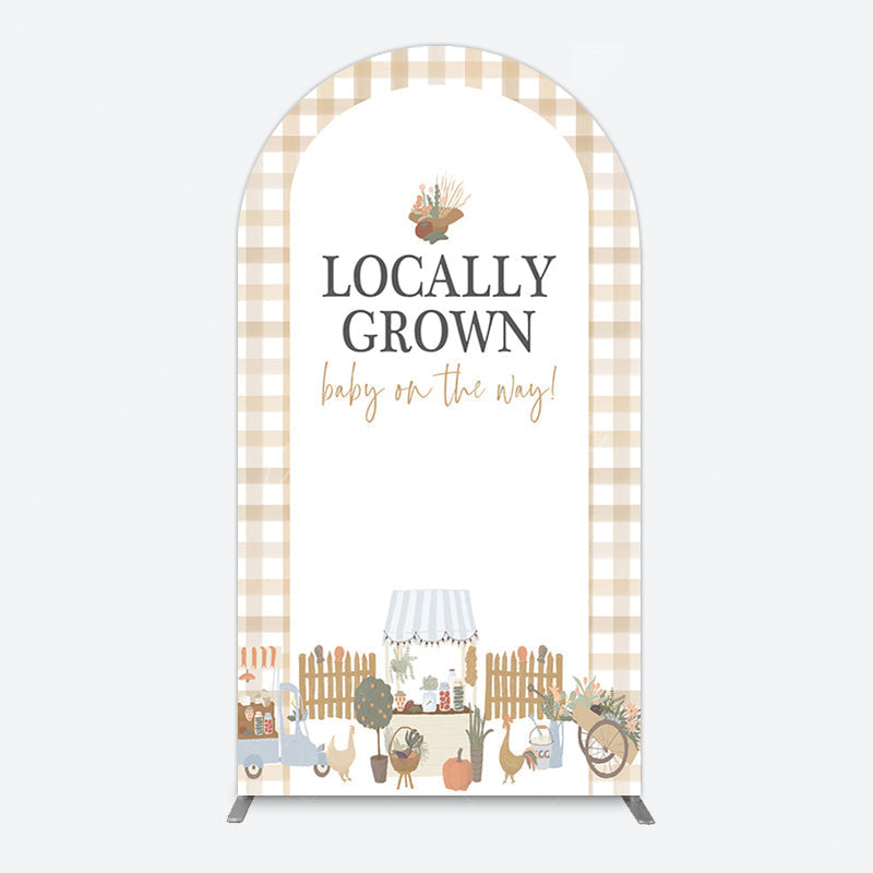 Aperturee - Aperturee Rural Locally Grown Baby On The Way Arch Backdrop