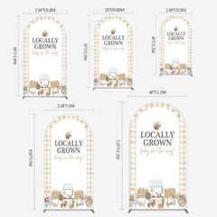 Aperturee - Aperturee Rural Locally Grown Baby On The Way Arch Backdrop