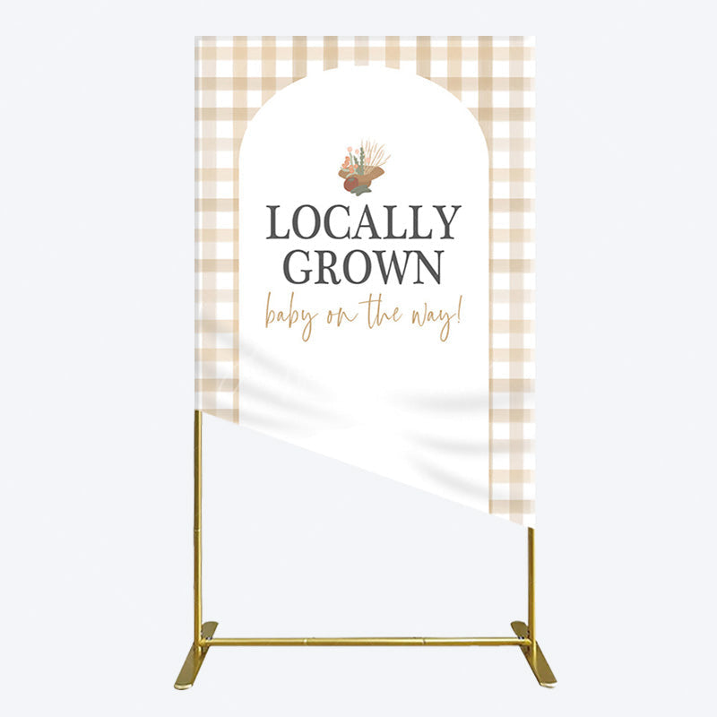 Aperturee - Aperturee Rural Locally Grown Baby On The Way Rectangle Backdrop