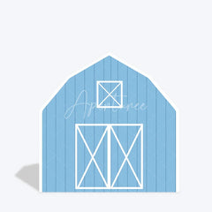 Aperturee - Aperturee Rustic Blue Barn Door Arch Party Decor Backdrop
