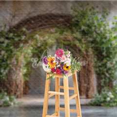 Aperturee - Aperturee Rustic Branch Arch Photography Backdrop Natural Greenery and Twigs Fine Art Maternity Photo Background