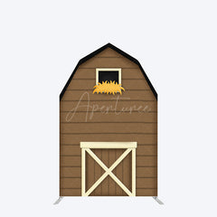 Aperturee - Aperturee Rustic Brown Farm House Barn Door Arch Backdrop Decor