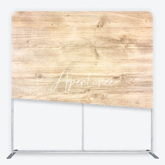 Aperturee - Aperturee Rustic Light Brown Wood Plank Square Double-Sided Backdrop Vintage Wooden Texture for Portrait Photography