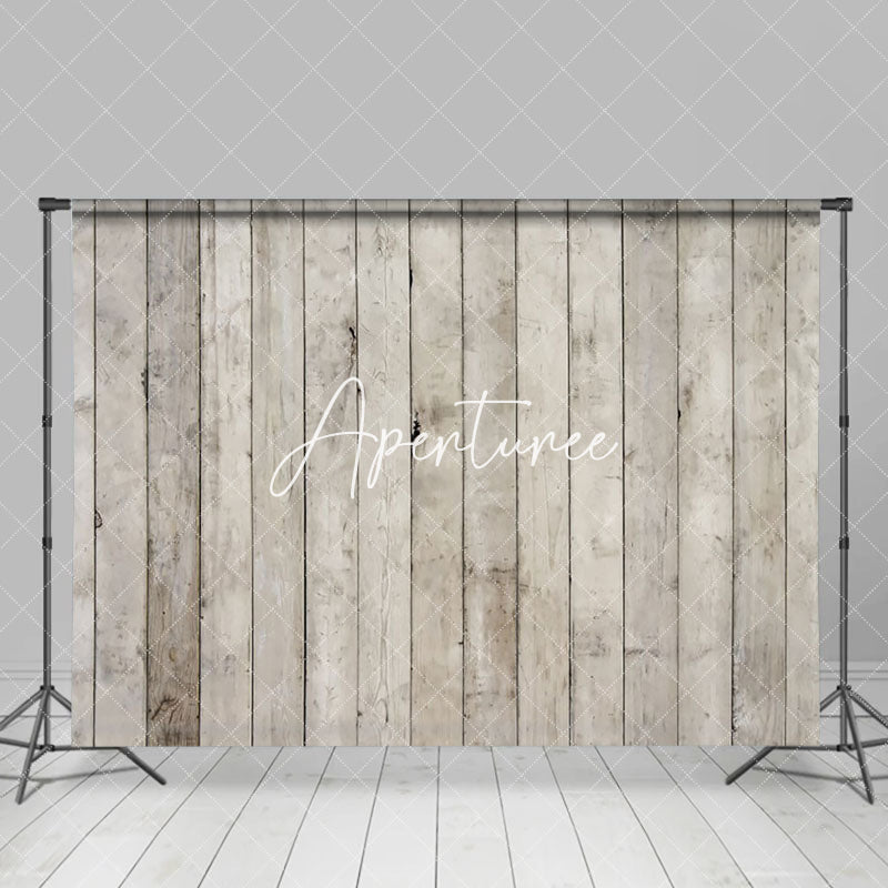 Aperturee - Aperturee Rustic Natural Gray Wooden Wall Panel Gaps Backdrop