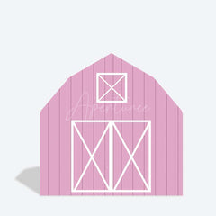 Aperturee Aperturee Rustic Pink Barn Door Arch Party Decor Backdrop