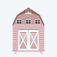 Aperturee Aperturee Rustic Pink Farm House Barn Door Arch Party Backdrop