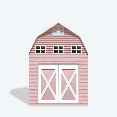 Aperturee Aperturee Rustic Pink Farm House Barn Door Arch Party Backdrop