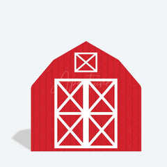 Aperturee Aperturee Rustic Red White Farm House Barn Door Arch Backdrop