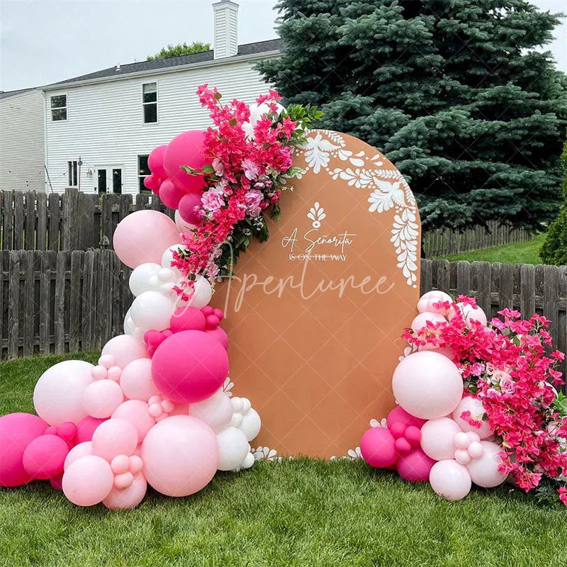 Aperturee - Aperturee Rustic Senorita Mexican Baby Shower Arch Backdrop