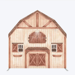 Aperturee - Aperturee Rustic Wooden Farm House Barn Door Arch Backdrop