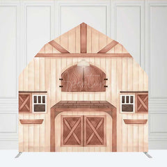 Aperturee Aperturee Rustic Wooden Farm House Barn Door Arch Backdrop