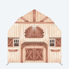 Aperturee Aperturee Rustic Wooden Farm House Barn Door Arch Backdrop