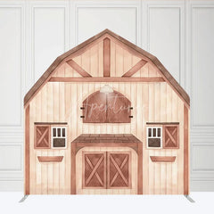 Aperturee - Aperturee Rustic Wooden Farm House Barn Door Arch Backdrop