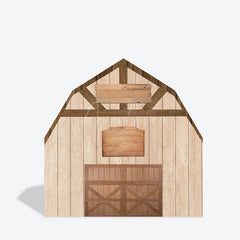 Aperturee - Aperturee Rustic Wooden Farm House Barn Door Arch Party Backdrop