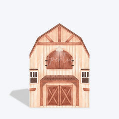 Aperturee - Aperturee Rustic Wooden House Barn Door Arch Party Backdrop