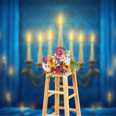 Aperturee - Aperturee Sacred Candle Lamp Stand Curtain Photography Backdrop