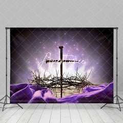 Aperturee - Aperturee Sacred Cross Thorn Crown Centerpiece purple Backdrop