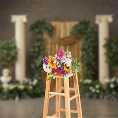 Aperturee - Aperturee Sacred Elegant Boho Floral Sweet Wedding Backdrop