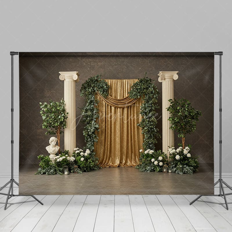 Aperturee - Aperturee Sacred Elegant Boho Floral Sweet Wedding Backdrop