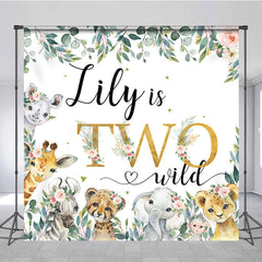 Aperturee Aperturee Safari Jungle Plant Custom Name Two Wild Backdrop