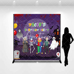 Aperturee - Aperturee Scary Halloween Ghost Custom Birthday Party Backdrop