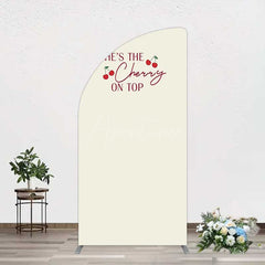 Aperturee Aperturee She Is The Cherry On Top Bridal Shower Half Moon Arch Backdrop