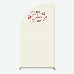 Aperturee Aperturee She Is The Cherry On Top Bridal Shower Half Moon Arch Backdrop